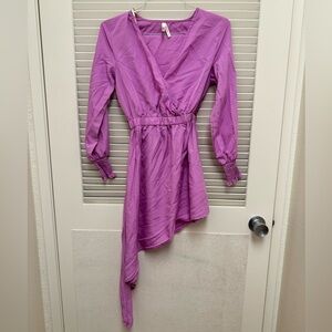 True & Co. Purple Wrap Dress
